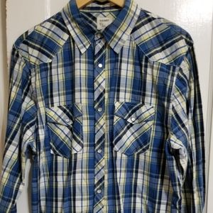 Retro Long Sleeve Button Down Shirt